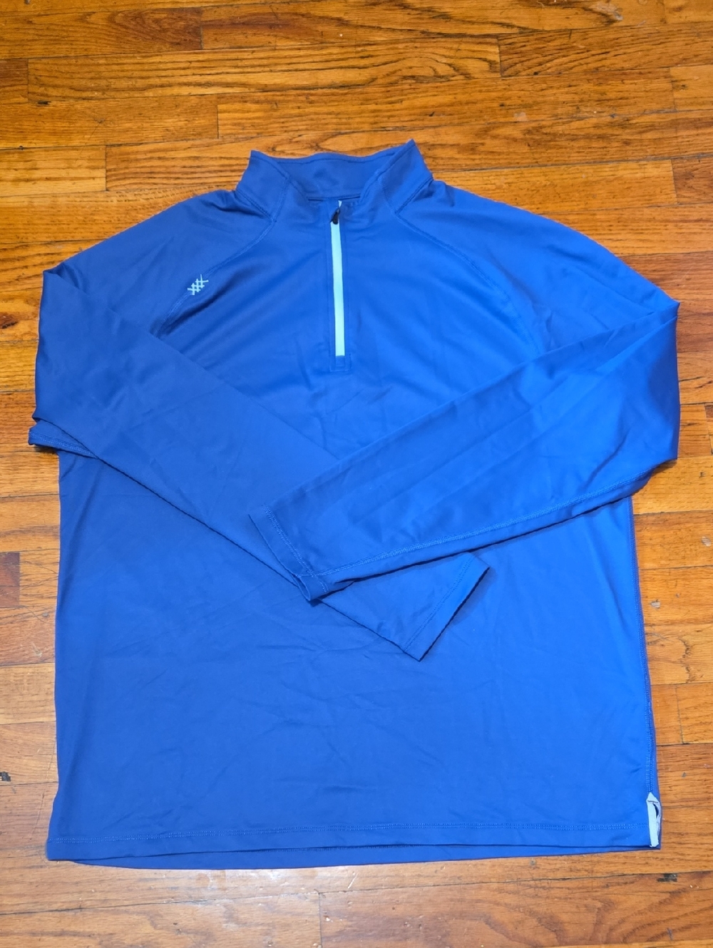Rhone Session 1/4 Zip Men's Large Blue Pullover Performance Golf UPF Outdoor